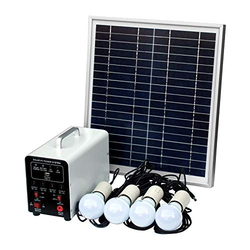 15 W off-Grid sistema de Solar con 4 LED luces, Panel Solar, batería y Cables - completo de...