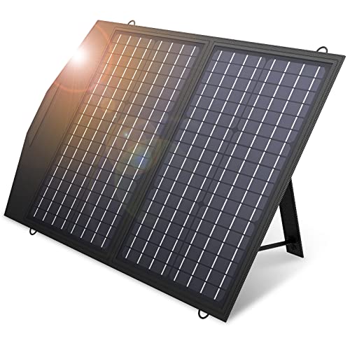 ALLPOWERS 60W Monocristalino Cargador Panel Solar Batería Placa Plegable con 5V USB 18V DC y 9...