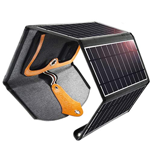 CHOETECH Cargador Solar, 22W Panel Solar Cargador Portátil Impermeable Placa Solar Power Bank...